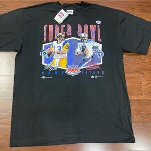 Vintage Rare NFL 2000 Super Bowl XXXIV Rams Vs Titans Graphic T-Shirt XL NWT